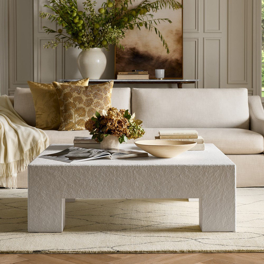 Matte White Square Coffee Table (48") | Williams-Sonoma
