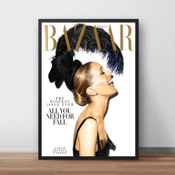 Fashion Magazine Cover Poster. Glamour Fashion Wall Art Decor | Etsy (US)