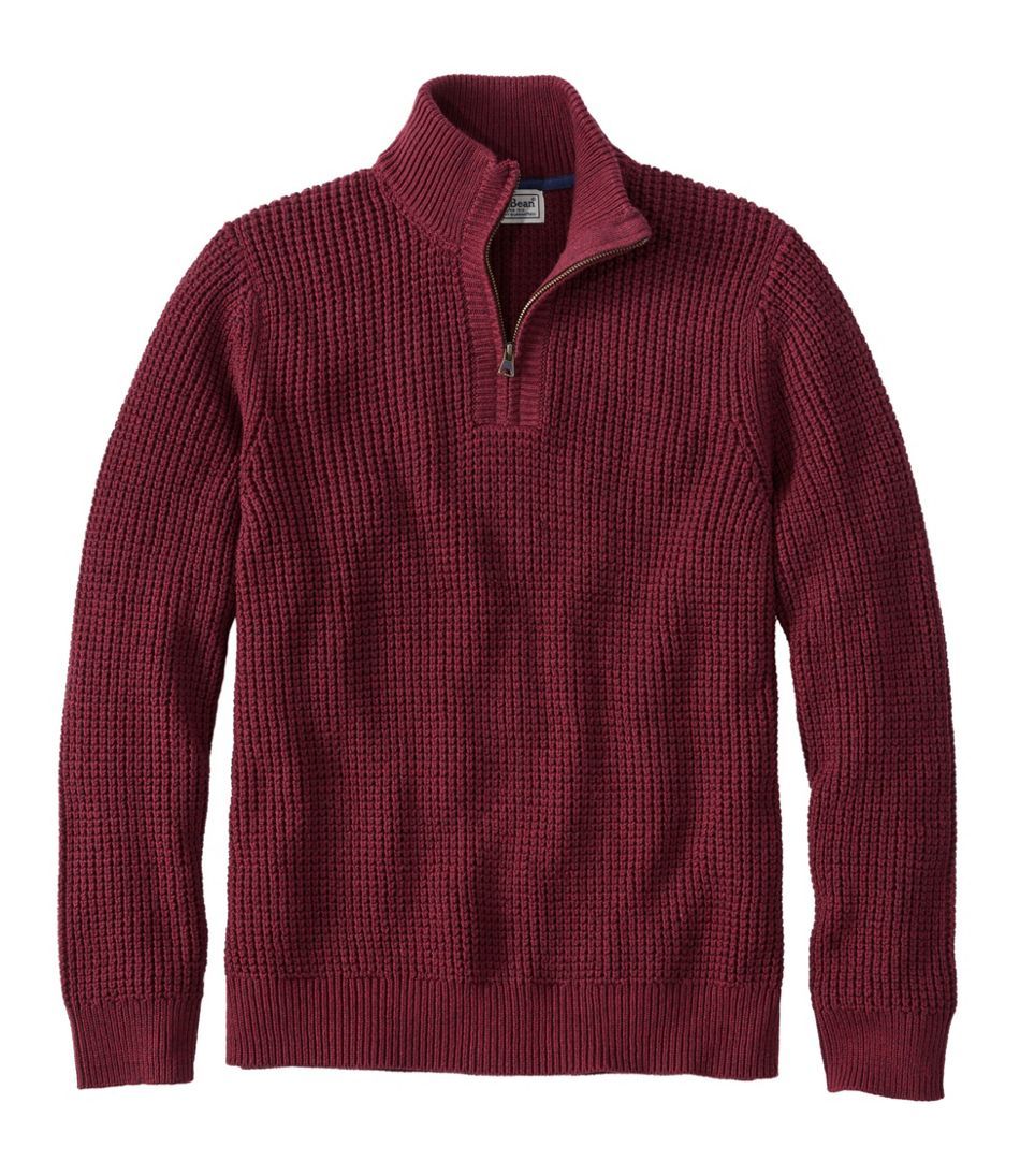 Men's Organic Cotton Sweater, Quarter Zip | L.L. Bean