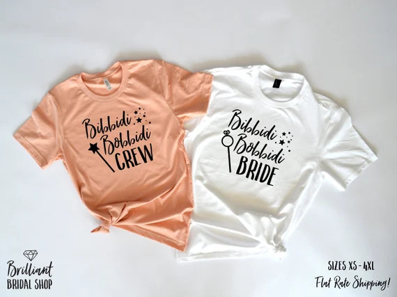 Disney Bachelorette Shirts, Bibbidi Bobbidi Bride, Disneyland Bachelorette Party Shirts, Disneywo... | Etsy (US)