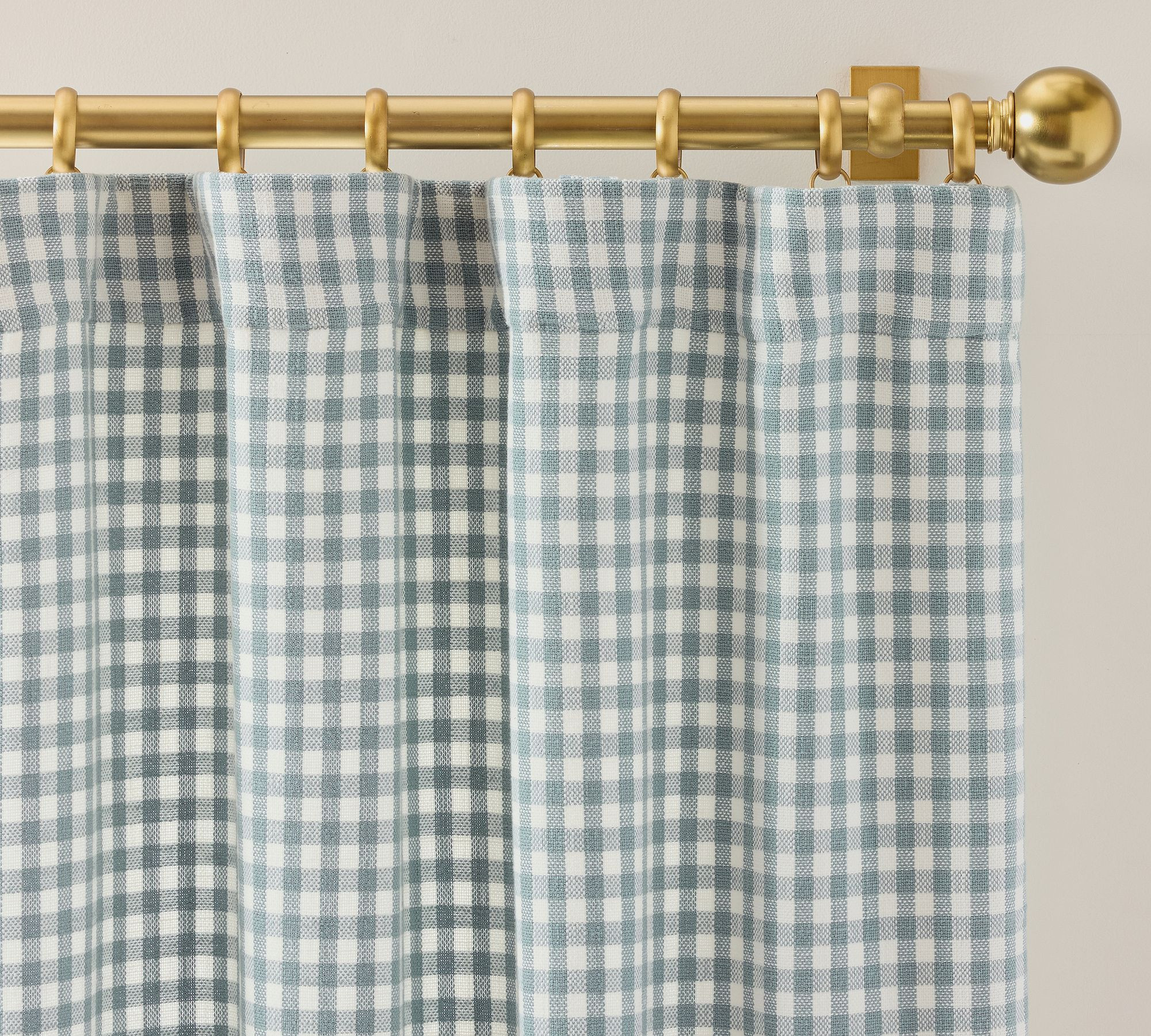 Blaine Check Curtain | Pottery Barn (US)
