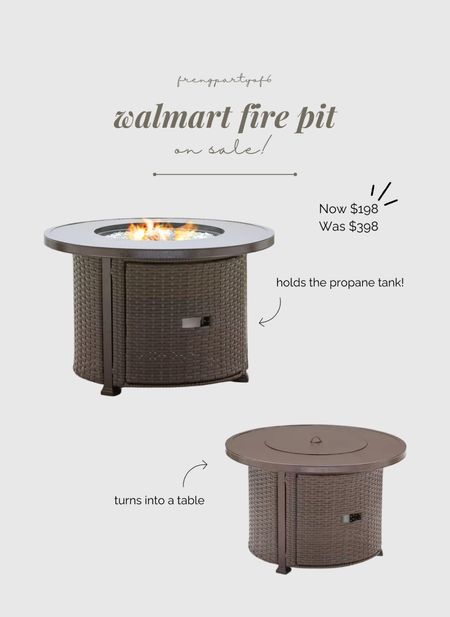 Amazing deal on this Walmart gas fire pit! Save $200! Includes a fabric cover, but also includes a cover for the fire pit area, turning it into a coffee table. Great reviews, and free shipping! Perfect for your patio  

#LTKsalealert #LTKhome #LTKSeasonal