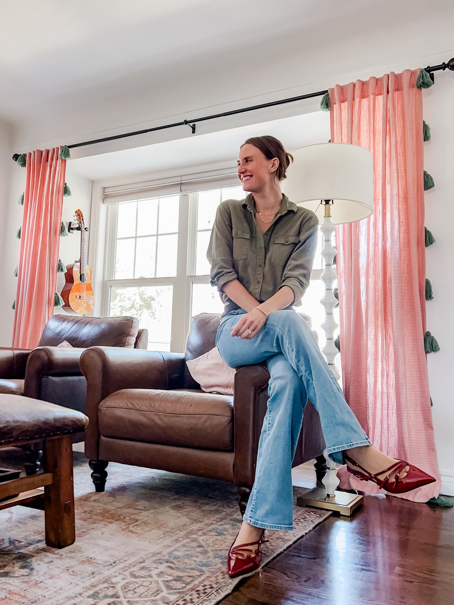 Still 80 outside but inside I’m all for fall. 🍁 Loving these burgundy heels + classic Olive button down from AYR! Linking product details below. 

#LTKStyleTip #LTKFindsUnder100 #LTKFallSale