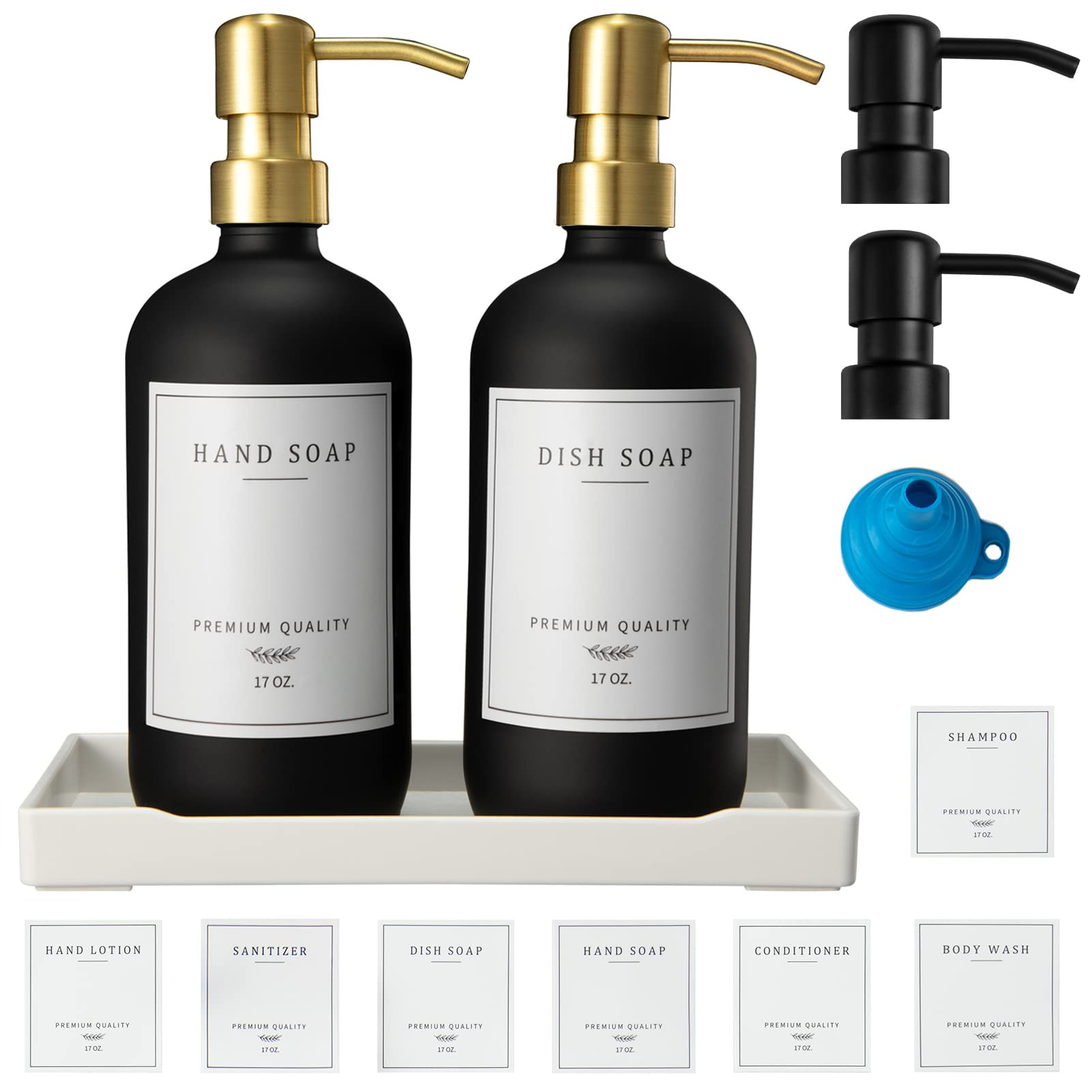 Glass Soap Dispenser for Kitchen Sink,Farmhouse Kitchen Dish Soap Dispenser&Hand Soap Dispenser S... | Amazon (US)