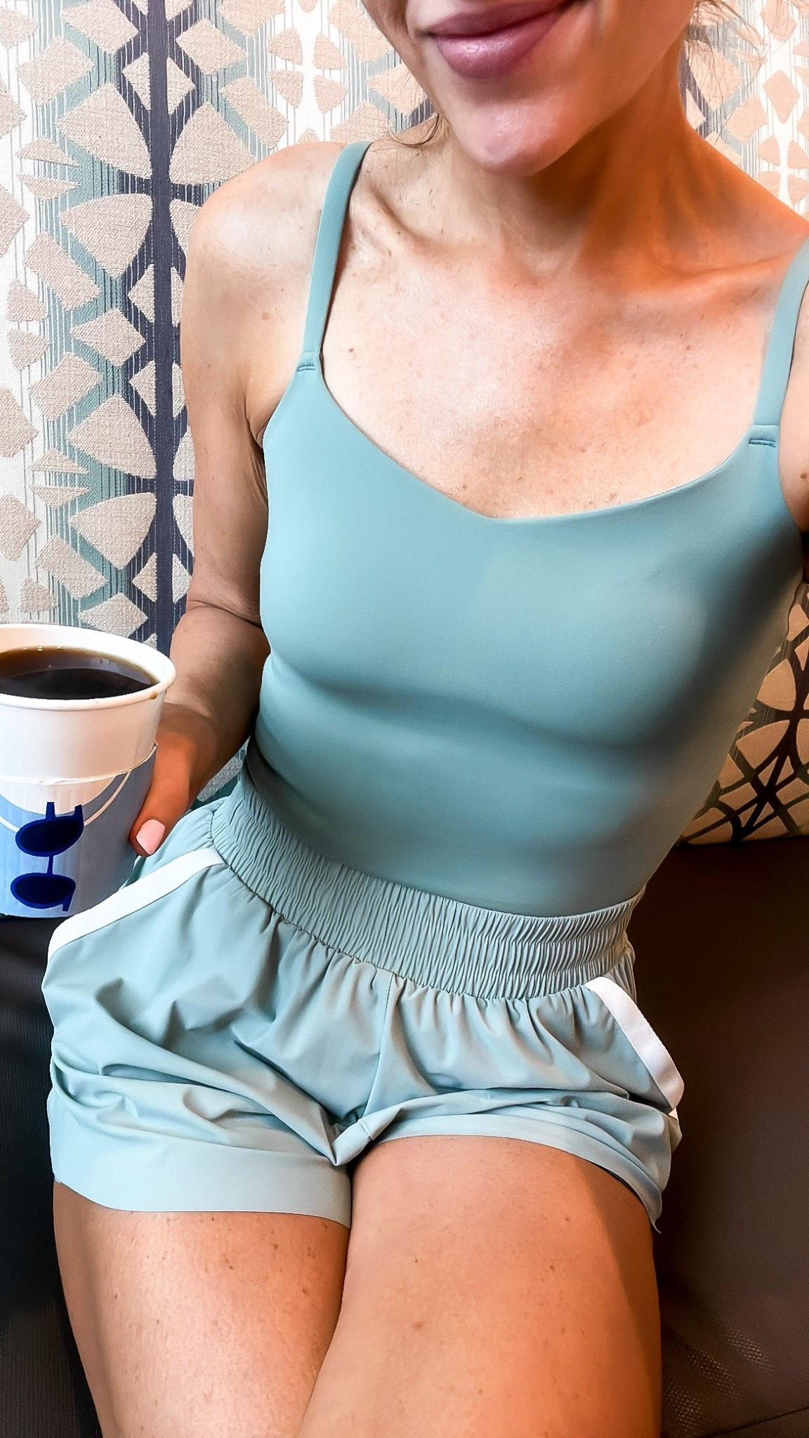 Today work out gym outfit of the day. Tank has built in molded cups. Shorts have 2 side pockets. Wearing xs in both. 

#LTKStyleTip #LTKFindsUnder50 #LTKActive