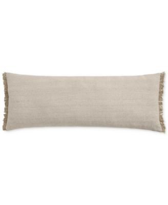 Oake Fringe Lumbar Decorative Pillow, 14" x 36", Exclusively at Macy's - Tan Combo | Macy's