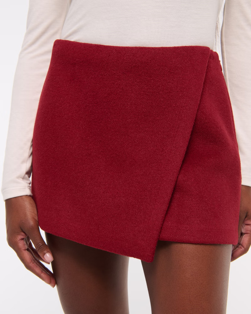 Mid Rise Wrap Skort | Abercrombie & Fitch (US)