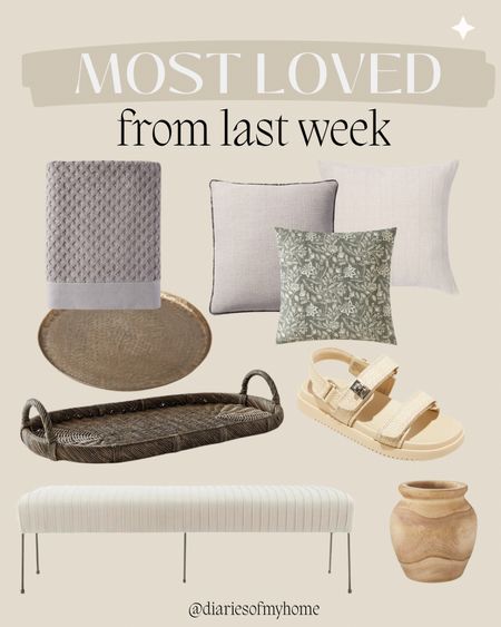 Most Loved from Last Week 🤍

#mostloved #topsellers #bestsellers #followerfavorites #finds #homedecorfinds #decorinspo #bestselling #bedroom #bench #home #trays #woventray #traydecor #targetfinds #walmartfinds #throwpillows #budgetfriendly #affordabledecor 

#LTKfindsunder50 #LTKfindsunder100 #LTKhome