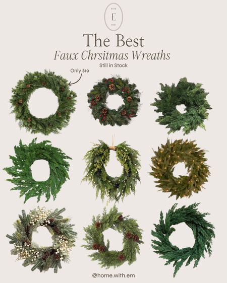 My tops picks of faux Christmas wreaths that look realistic and are still in stock! 

#LTKSeasonal #LTKHoliday #LTKhome