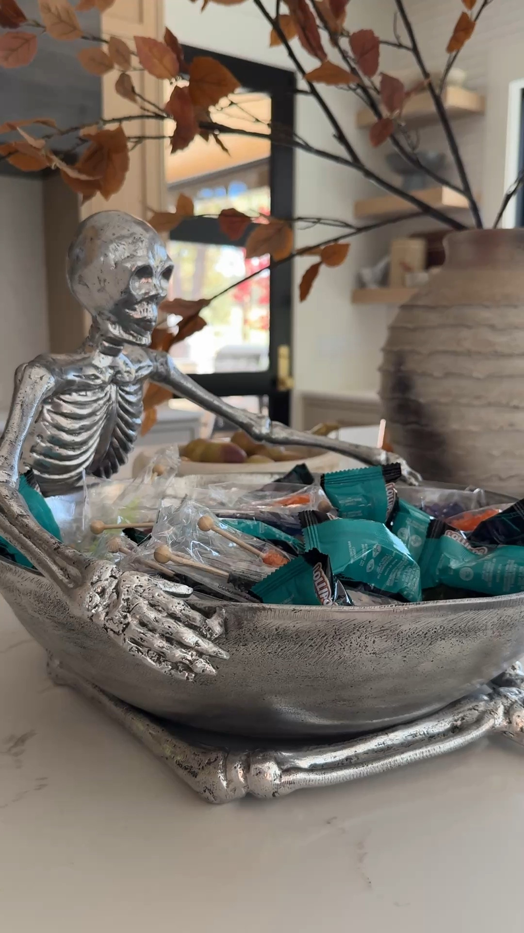 So excited to be filling up this skeleton bowl with Halloween candy. Kitchen details linked below.

#LTKVideo #LTKHalloween #LTKSeasonal
