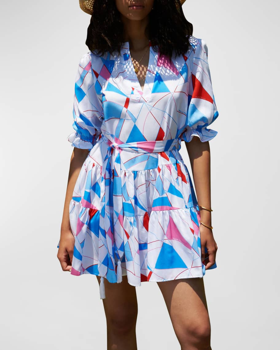 Paolita Tainted Love Puff-Sleeve Ruffle Mini Dress | Neiman Marcus