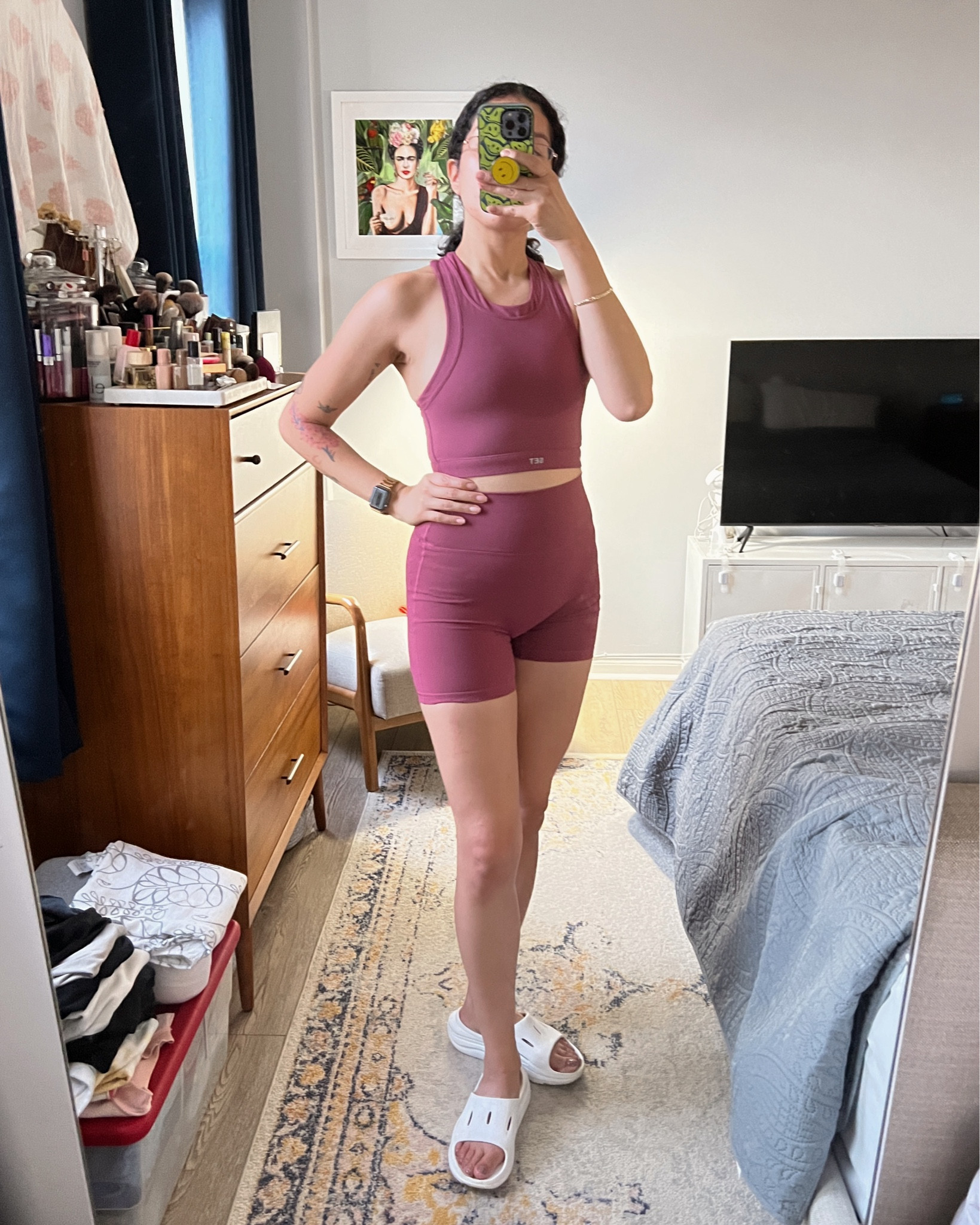 Pilates mode! Probably the best exercise for regaining core strength. I love Set Activewear for low and medium impact exercises, just like Pilates.

It runs small so size up. The fabrics are amazing and feel so cozy to lounge in too. #pilates #workoutsets 

#LTKfitness