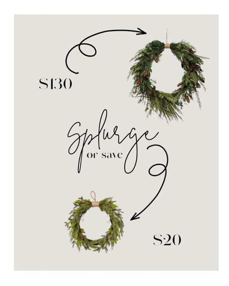 Splurge or save Christmas wreath 

#LTKSeasonal #LTKhome