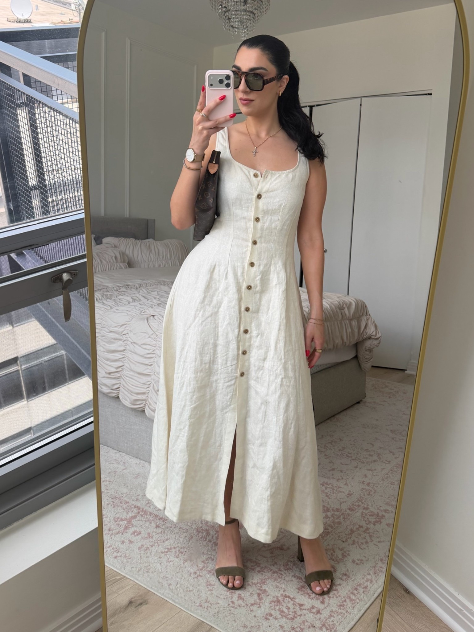 Linen dress
Linen a line dress