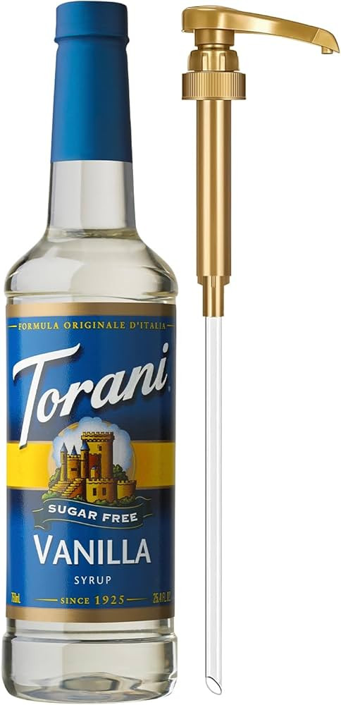 Torani Sugar Free Coffee Syrup, Vanilla Flavored Syrup for Drinks, Zero Calorie, Pump Included, 2... | Amazon (US)