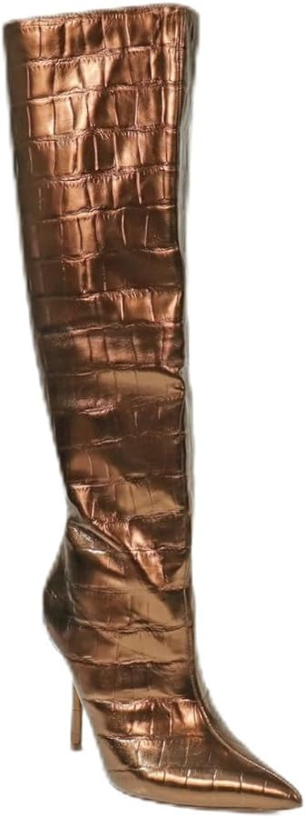 Liliana Footwear Women's Metallic Boots, Bexie-14 | Amazon (US)