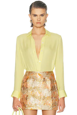 Silk Georgette Button Up Shirt | FWRD 