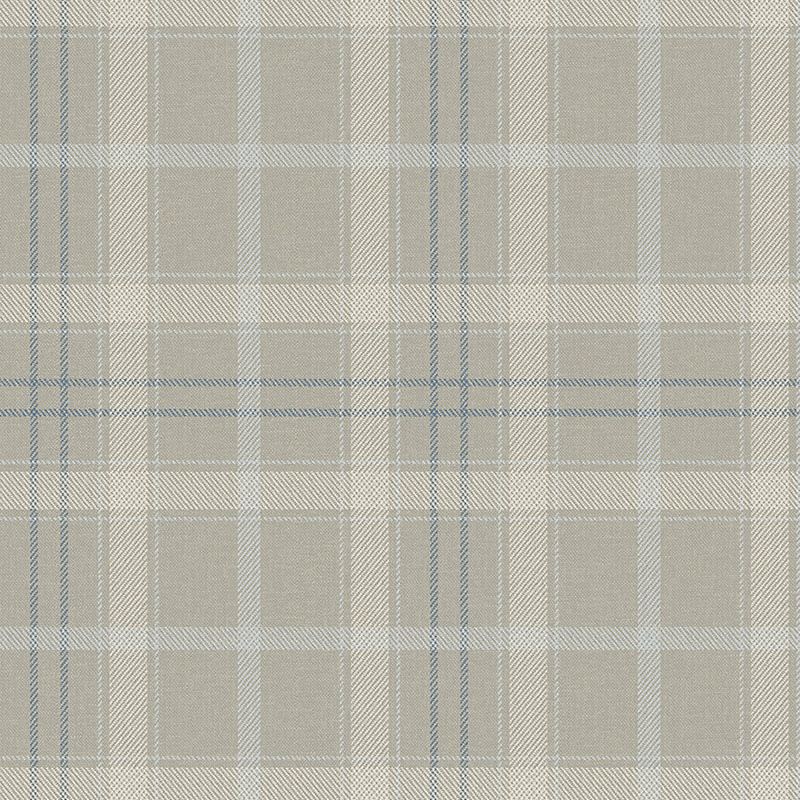 Bobby Plaid Wallpaper - Cove Gray/Blue - Ballard Designs | Ballard Designs, Inc.