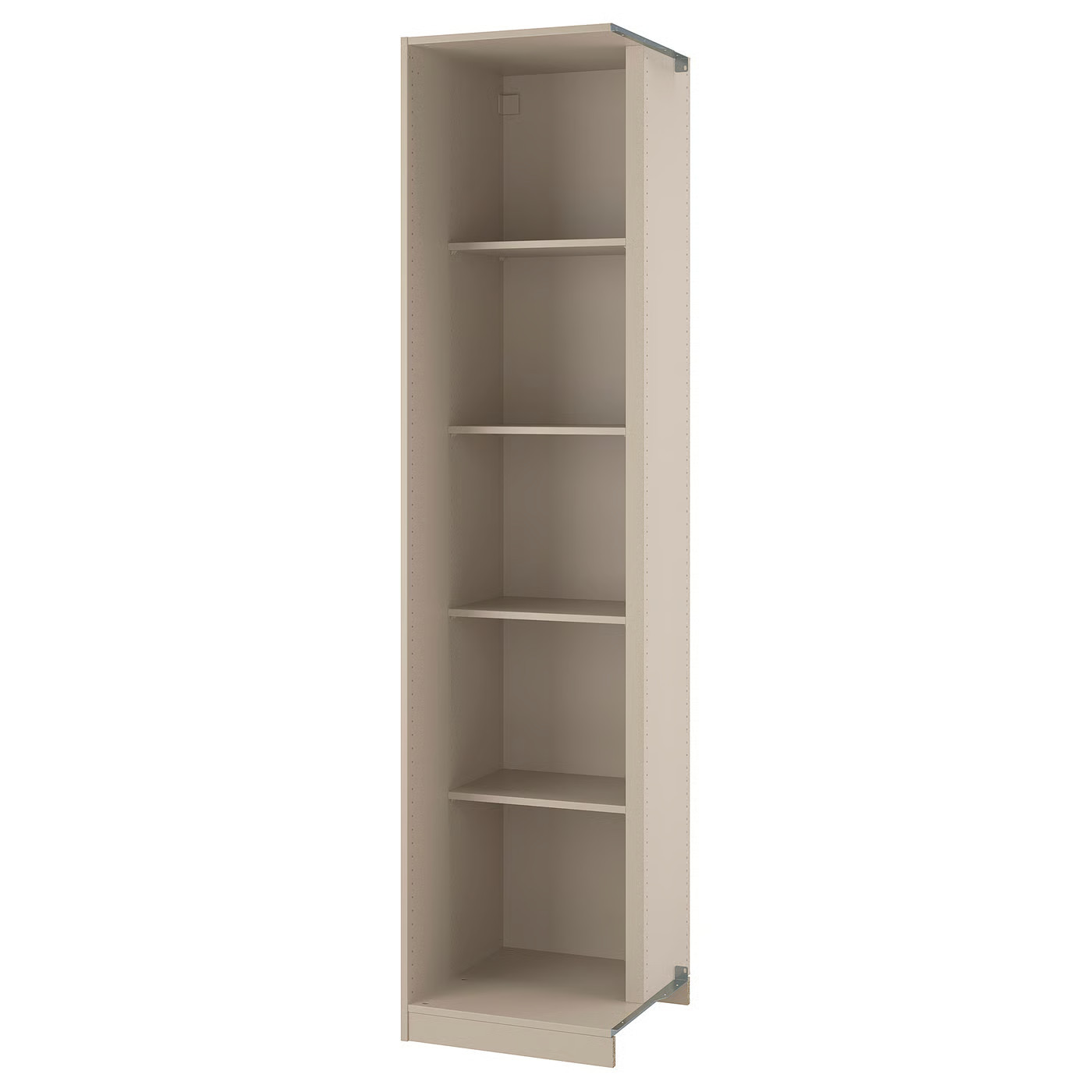 IKEA PAX add-on corner unit with 4 shelves, gray-beige, 20 7/8x22 7/8x92 7/8 | IKEA US