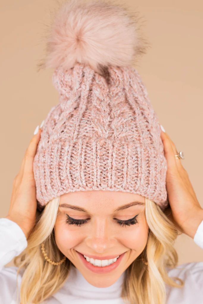 Good Thinking Pink Lined Beanie | The Mint Julep Boutique