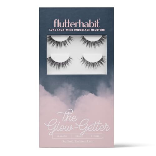 FlutterHabit Glow-Getter Lash Clusters for Women, Salon Quality At Home Eyelashes Extension Kit, 6 Lash Sets, No Lash Glue Included | Amazon (US)