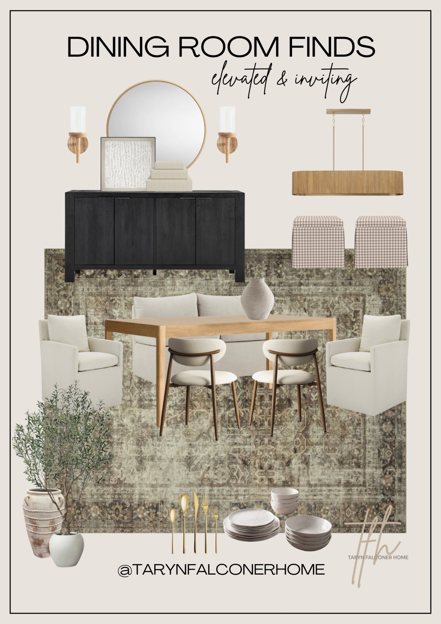 Elevated & inviting dining room finds👌🏼

#diningroom #diningtable #diningchairs #bench #chandelier #console #rug #mirror #sconces #homefinds

#LTKHome