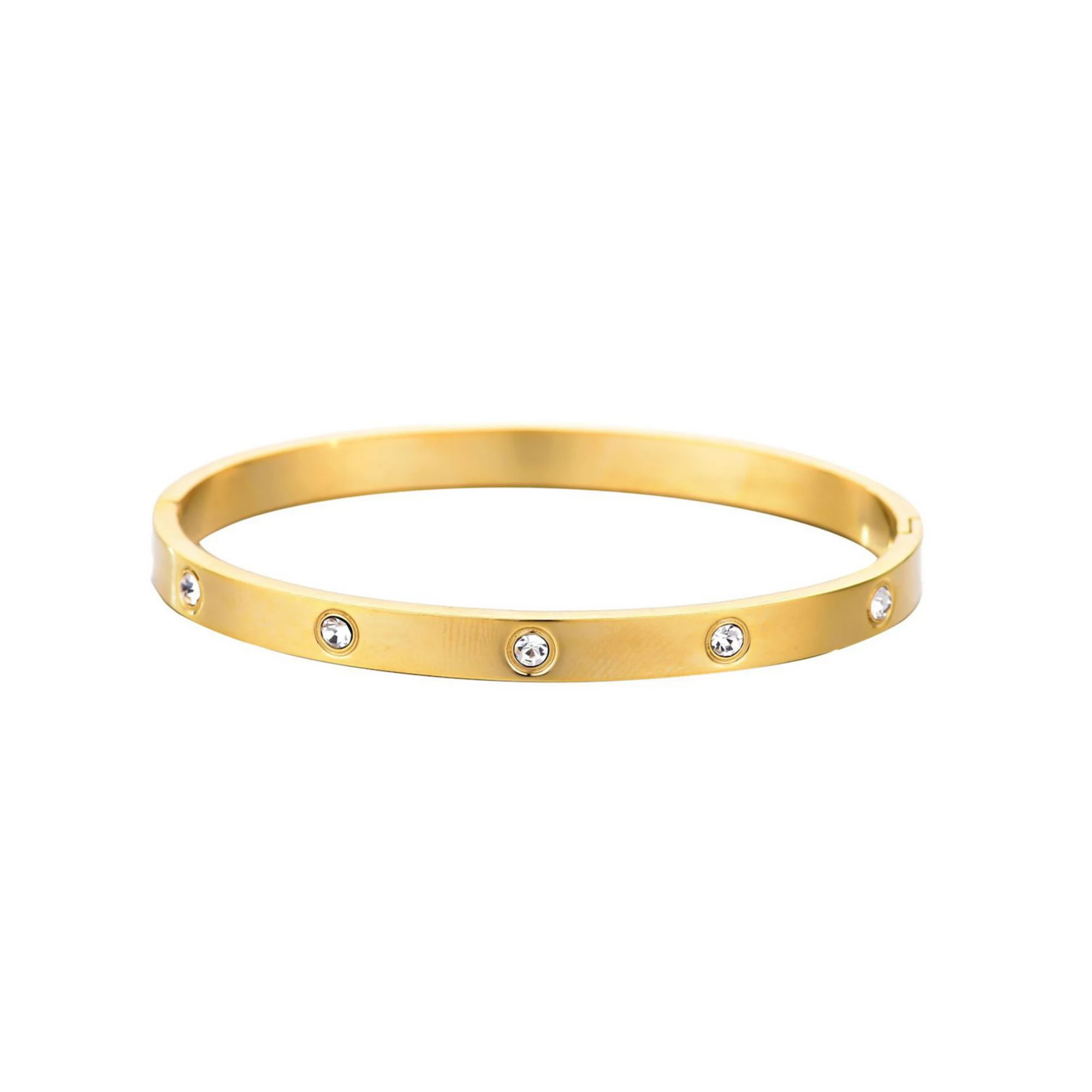 Adornia 18k Gold Plated Tarnish-Resistant Crystal Eternity Cuff Bracelet | Kohl's