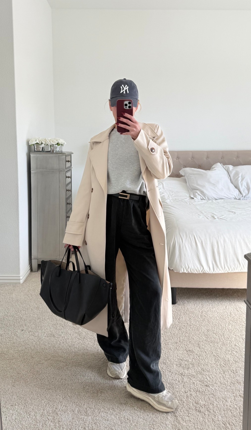 Elevated casual chic for days when you want to look put-together without trying too hard.
Think: trench coat, wide leg trousers, comfy sneakers, everyday tote, and a classic baseball cap.

Everything I’m wearing is linked here — save this for easy, effortless outfit inspo 🤍

wearing size small in both the sweatshirt, and trench coat; size 4 pants

#LTKmomlife #LTKootd #LTKTall