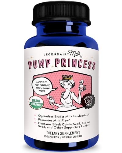 Legendairy Milk Pump Princess Lactation Supplement - Breastfeeding Supplements for Milk Supply Increase and Milkflow - Organic Black Cumin, Fennel and Dill Seeds, Fenugreek Free - 60 Capsules | Amazon (US)