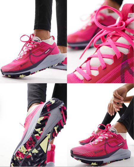 Pink running trainers. Nike Running React Pegasus Trail 4 Gore-Tex trainers in fierce pink and grey.
On sale! Under £110 at Asos. Affordable fashion.  Wardrobe staple. Timeless. Gift guide idea for her. Luxury, elegant, clean aesthetic, chic look, feminine fashion, trendy look, sporty, sport, runner, gym. 



#LTKuk #LTKfitness #LTKshoes