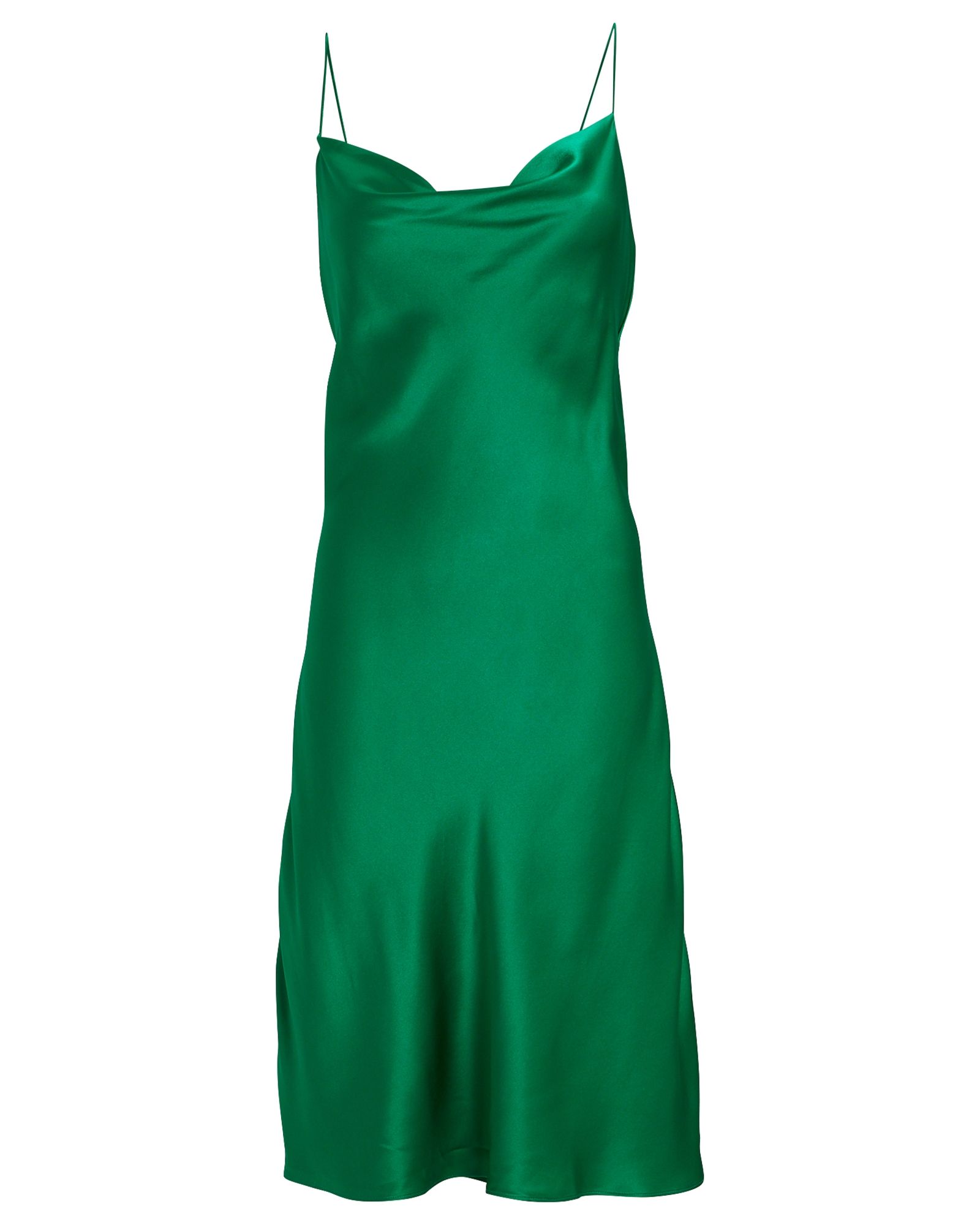 INTERMIX Silk Bias Midi Slip Dress, Green ZERO | INTERMIX