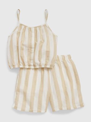 Kids Linen-Cotton Stripe Outfit Set | Gap (US)