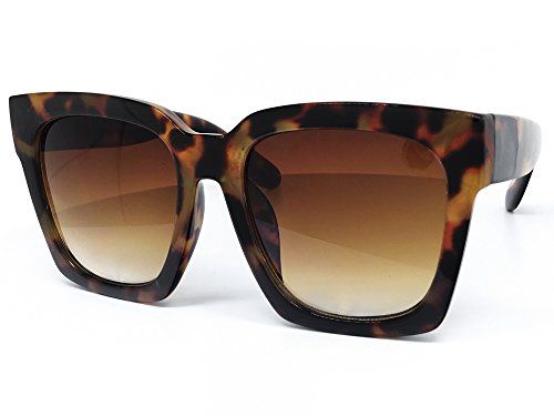 O2 Eyewear 7151 Premium Oversize XXL Women Men Mirror Fashion Sunglasses (Oversized, Brown) | Amazon (US)