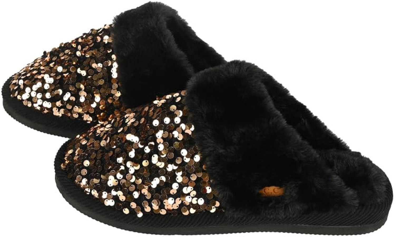 C.C Multi-Option Colorful Slip-On Slippers With Faux Fur Lining Indoor-Outdoor House For Women | Amazon (US)