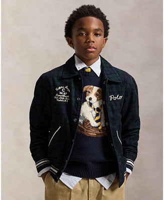 Polo Ralph Lauren Boys 8-20 Plaid Long Sleeves Jacket - Macy's | Macy's