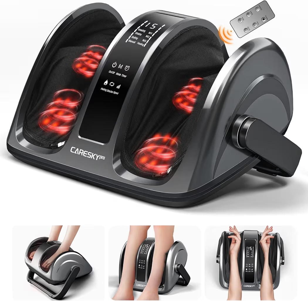 Shiatsu Foot Massager with Heat, FSA Store Eligible Items, 3-Heating for Circulation and Pain Relief, Deep Kneading Rolling for Calf-Feet-Arm Relaxation, Plantar Fasciitis, Neuropathy | Amazon (US)