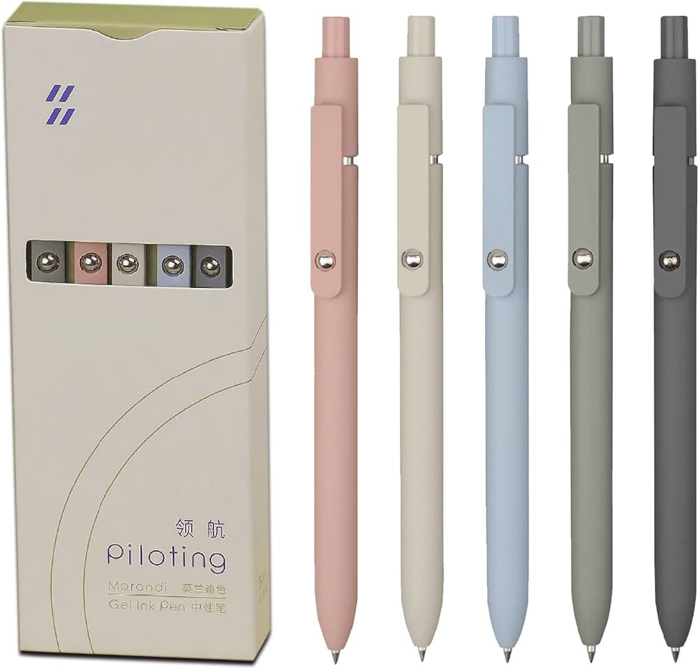 5pcs Cute Kawaii Gel Ballpoint Pens, Colorful 0.5mm Fine Point Retractable Pen, Quick Dry Black I... | Amazon (US)
