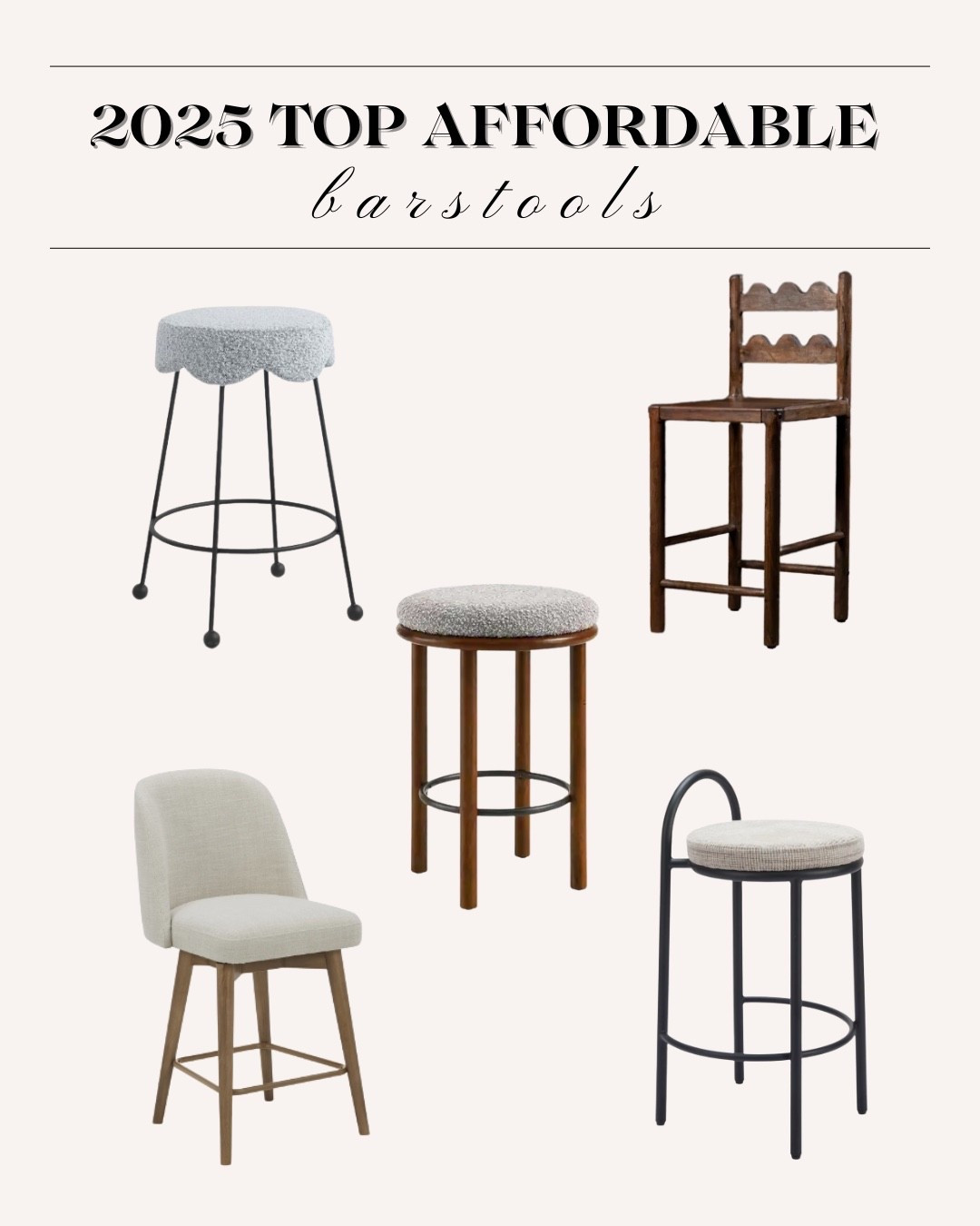 Our top 5 favorite affordable barstools 🤌🏼

#LTKHome