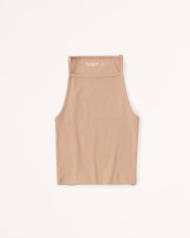 Women's Essential Ribbed Strappy Tank | Women's Tops | Abercrombie.com | Abercrombie & Fitch (US)