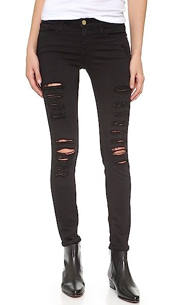 FRAME Le Color Rip Skinny Jeans | Shopbop