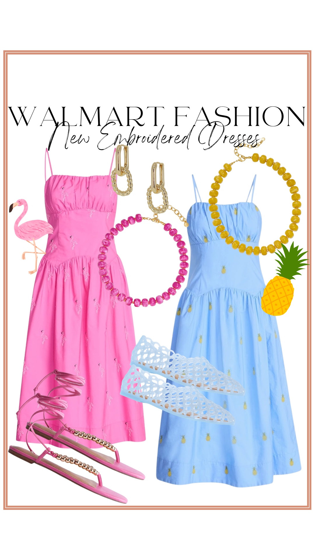 These embroidered dresses are going to be summer favorites! 💗🍍 The flamingo print is adorable, and the blue pineapple dress is equally beautiful. Both are lightweight, easy to wear, and perfect for vacations, showers, brunch, or any summer event.

Walmart has seriously been delivering lately!

#WalmartFashion #SummerDress #VacationStyle #AffordableFashion #WalmartFinds #EmbroideredDress #FlamingoDress #PineappleDress #SummerOOTD #FashionFinds

#LTKootd #LTKPetite