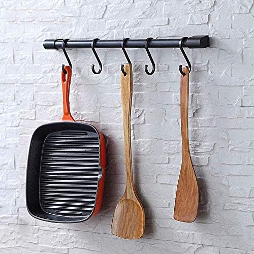 KAIYING Kitchen Utensil Rack with Removable S Hooks for Hanging Pots and Pans, Rod Hooks for Mugs... | Amazon (US)