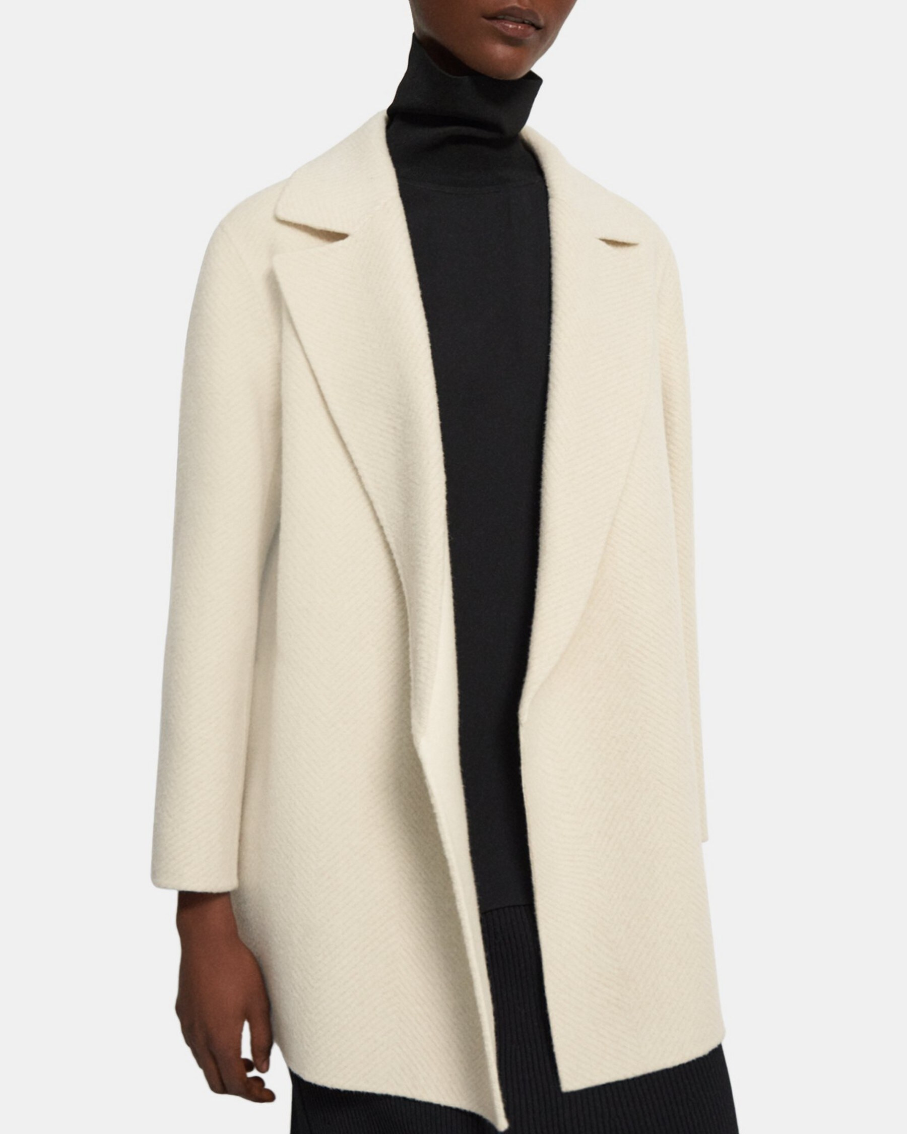 Clairene Jacket in Chevron Double-Face Wool | Theory