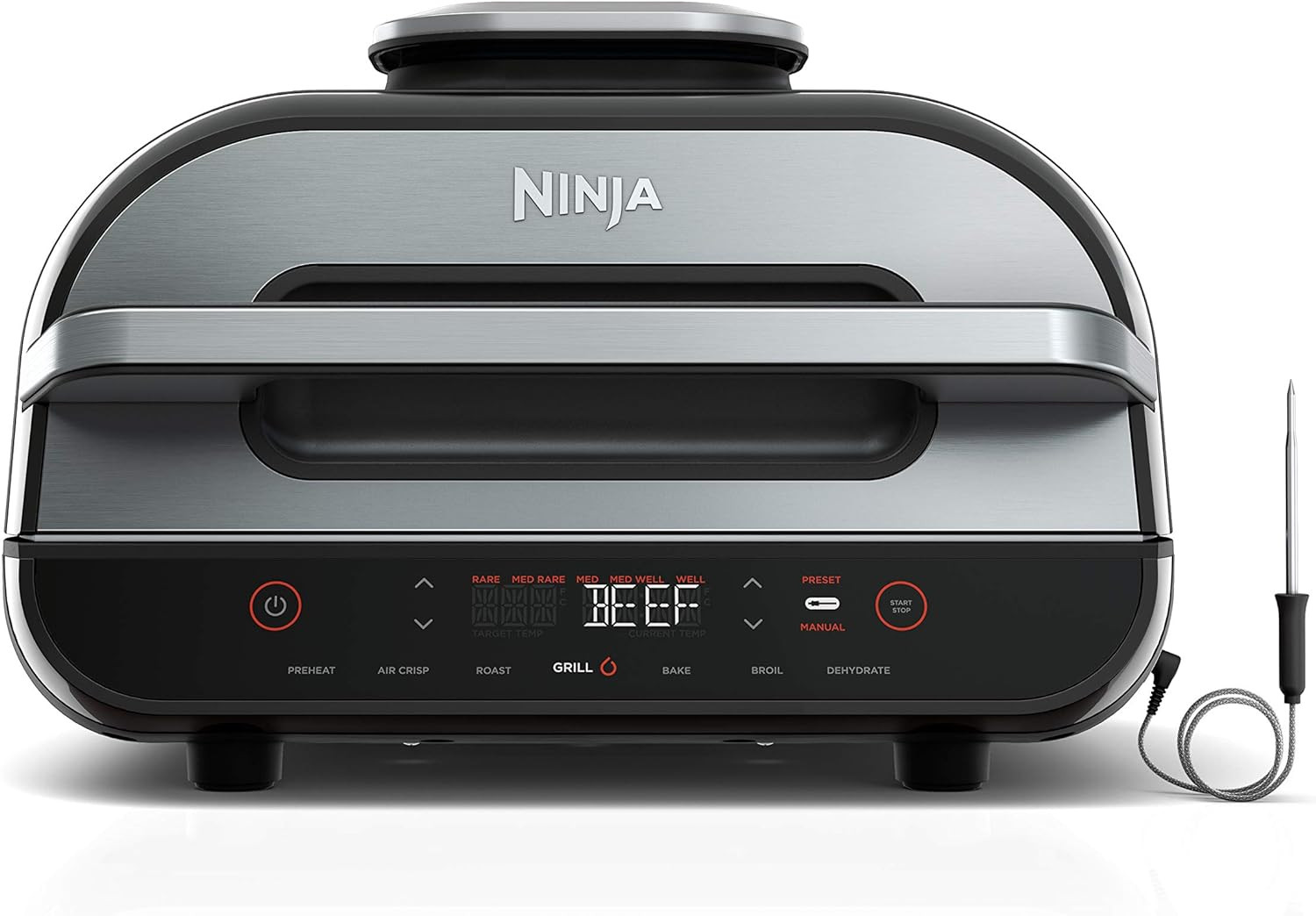 Ninja FG551 Foodi Smart XL 6-in-1 Indoor Grill with Air Fry, Roast, Bake, Broil & Dehydrate, Smar... | Amazon (US)