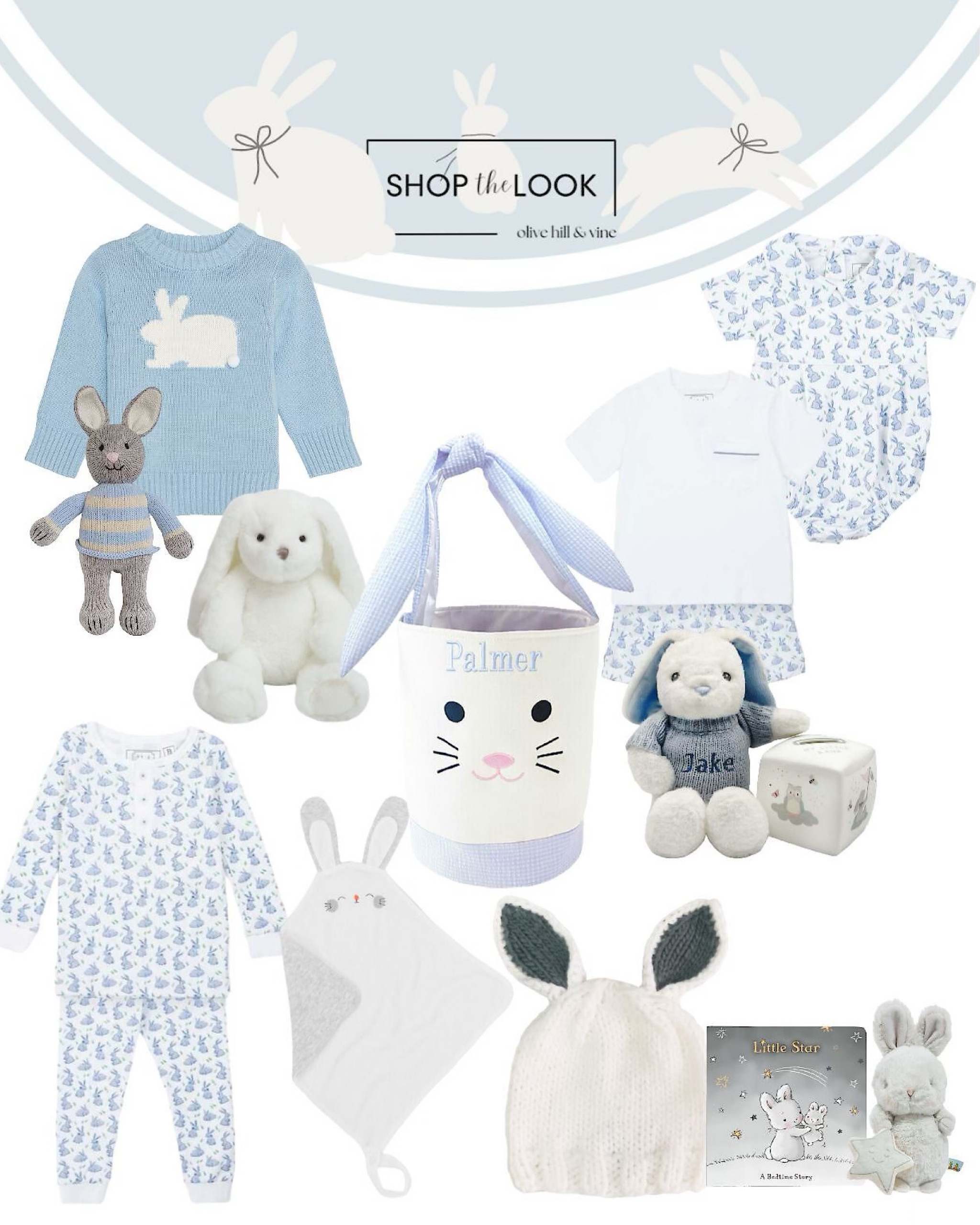 Introducing our Easter Gift Collection for the coolest little dudes! Deck out your cutie in our pale blue sweater with a white bunny or rock the shorts set with a matching tee. Snuggle up in blue bunny PJs, top it off with a bunny ear beanie, and hug our cuddly stuffed bunnies! 

#LTKkids #LTKSeasonal #LTKSpringSale