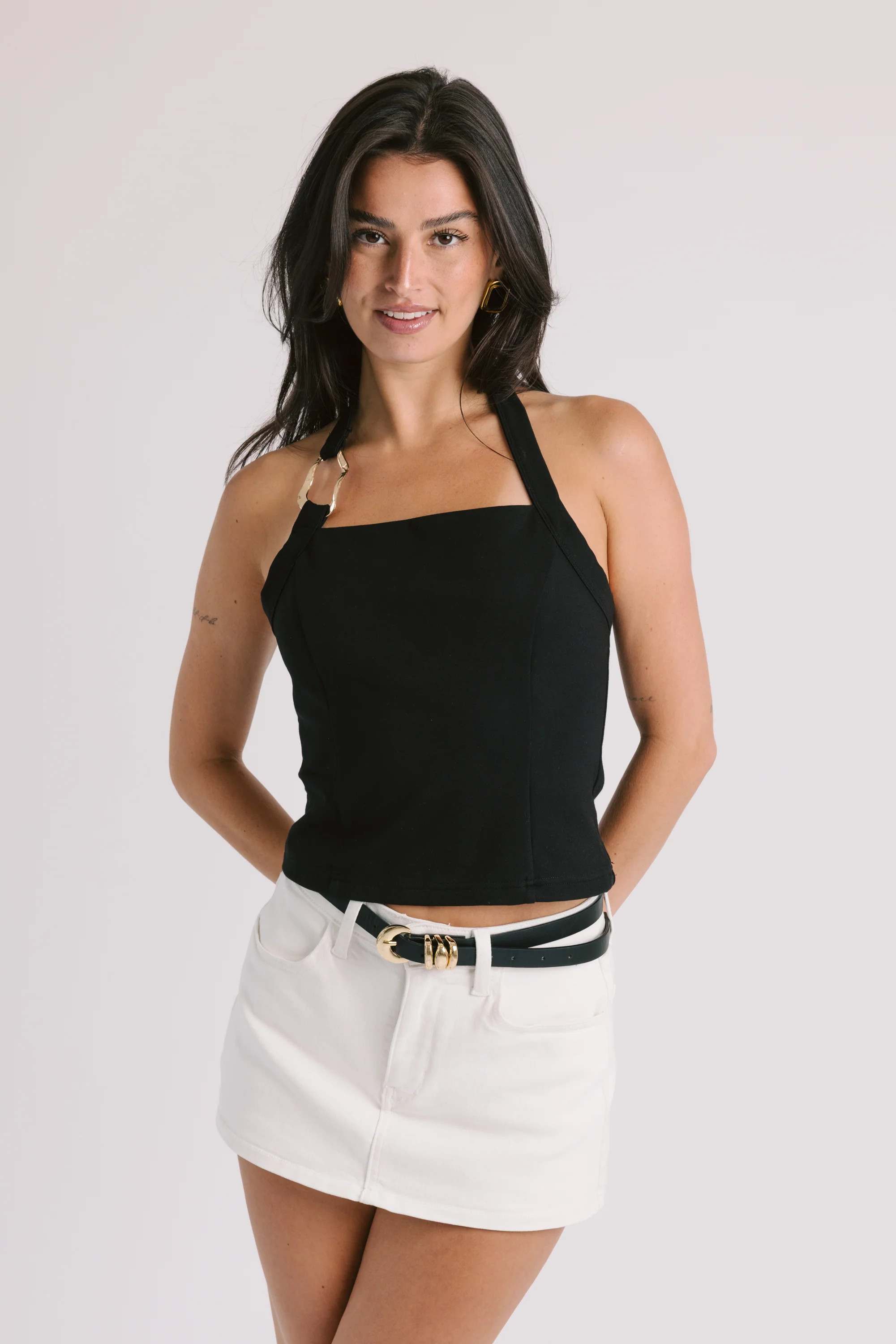 All Day Skort in White | Grey Bandit