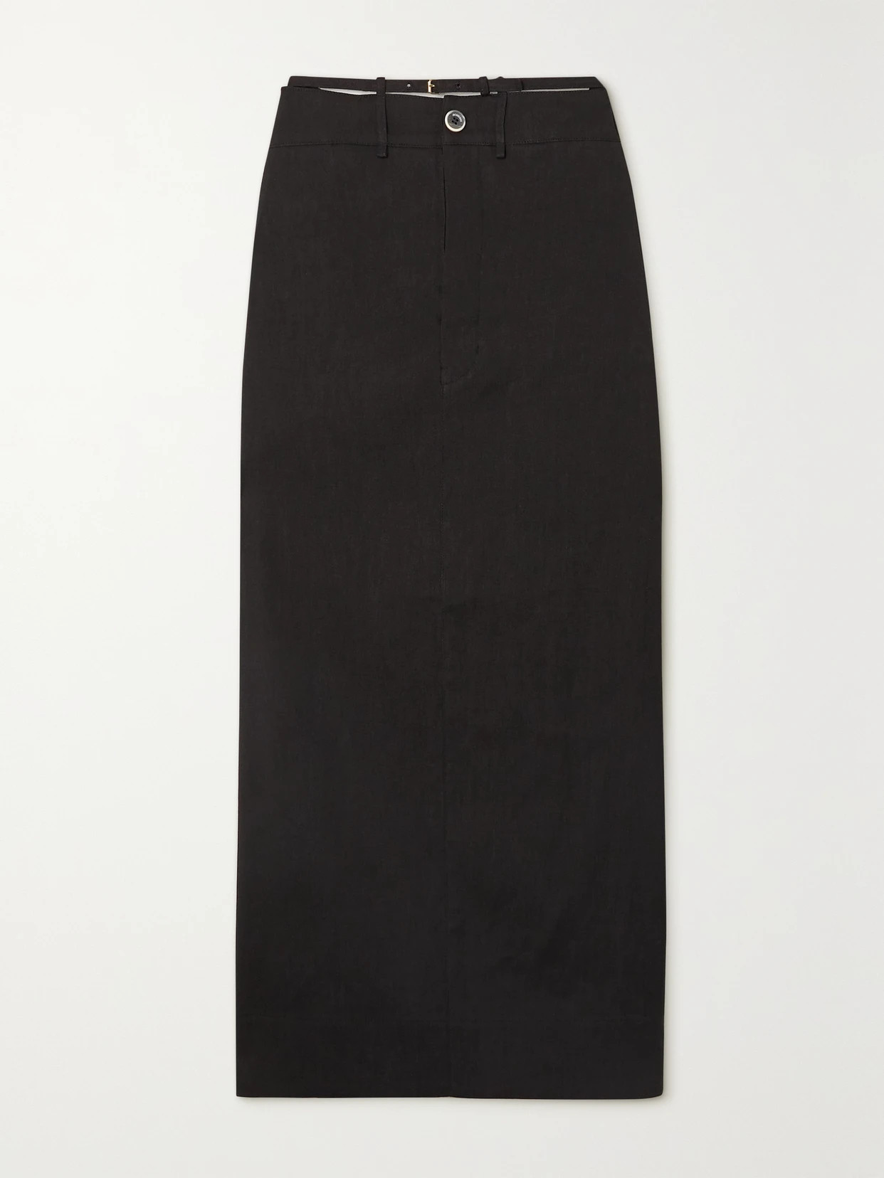 Jacquemus - La Jupe Terraio Hemp-blend Maxi Skirt - Black | NET-A-PORTER (US)