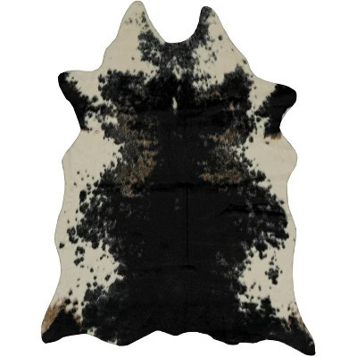 HomeStock FAUX HIDE MINI BLACKWHITE SALT N PPR, Tufted and Printed, Transitional Rug | Target