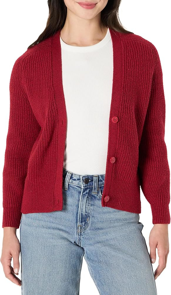 Amazon Essentials Women's Soft Touch Ribbed Blouson Cardigan | Amazon (US)