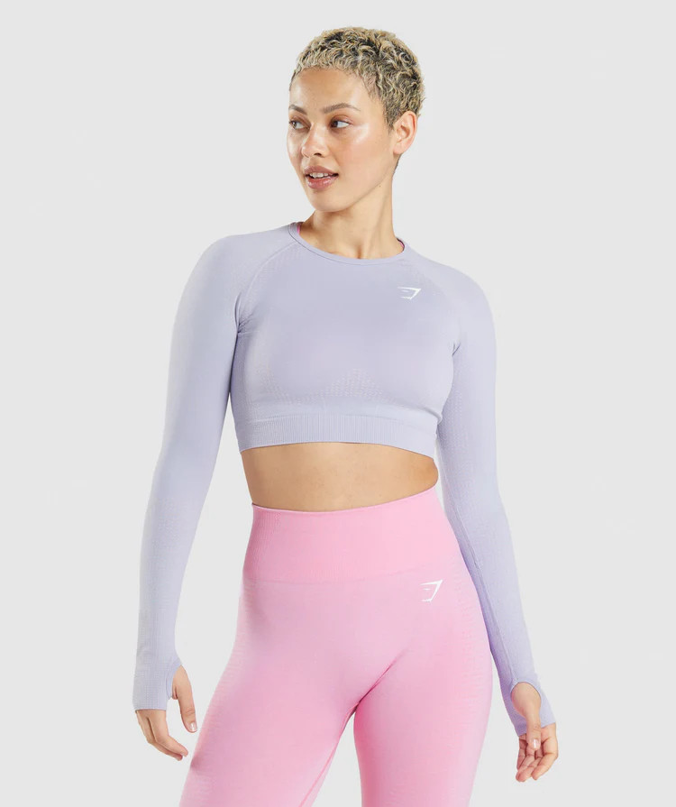 Gymshark Vital Seamless 2.0 Crop Top - Moonstone Blue Marl | Gymshark (Global)